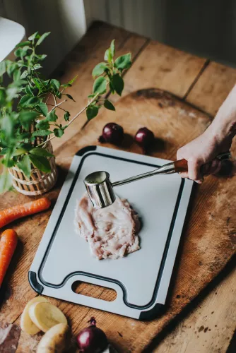 Kata kötthammare 29 cm rostfritt stål/trä