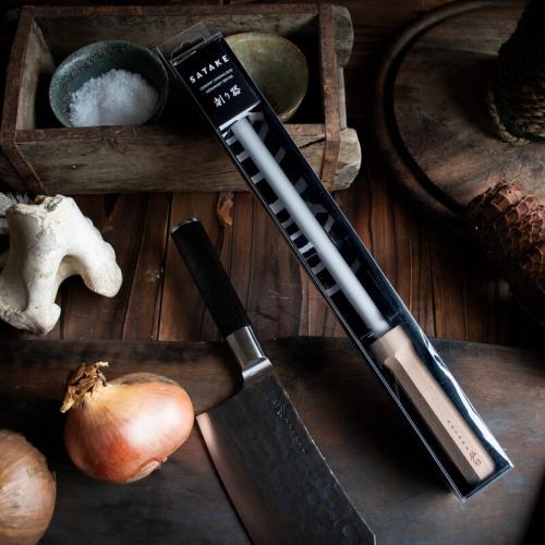 Keramiskt bryne med trähandtag