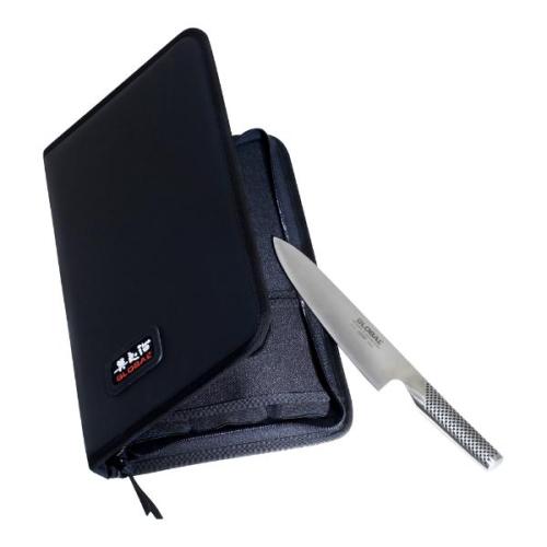 Global G-666/07 Knivetui med blixtlås för 7 knivar