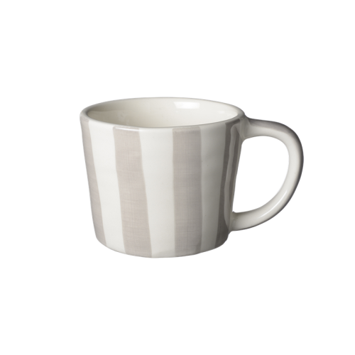 Mugg Cappuccino Capri 35cl, Grå Vertical Stripes
