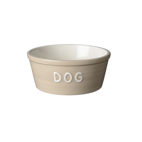 Hundskål DOG, Havre m vit text