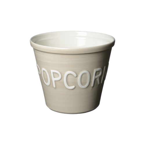 Popcornskål, Havre m vit text