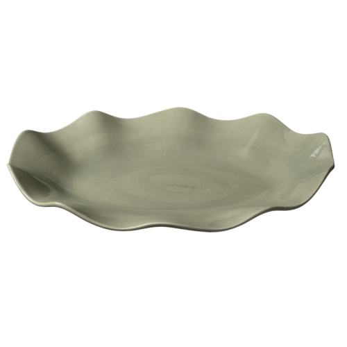 Ovalt fat wave 38x27cm, Sage