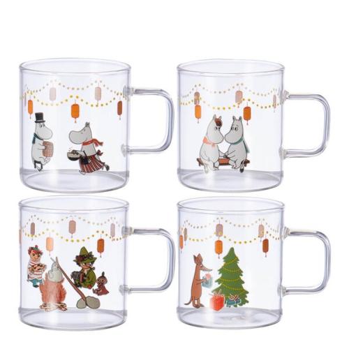 Mumin glöggmugg glas 15 cl 4-pack
