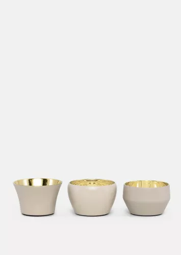 Kin Ljuslykta 3-pack Beige