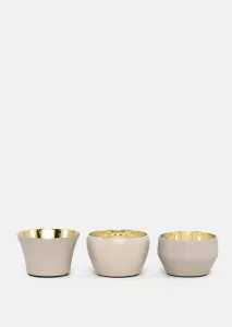 Kin Ljuslykta 3-pack Beige