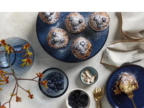 Tallrik Gastro 21 cm Svart/Mörkblå