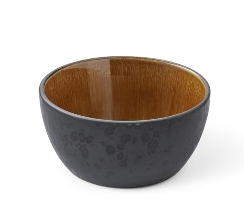 Bitz Skål Stengods 10 cm Svart/Bärnsten