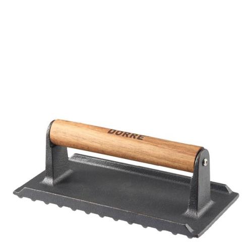 Griffin grillpress med trähandtag 20 cm gjutjärn