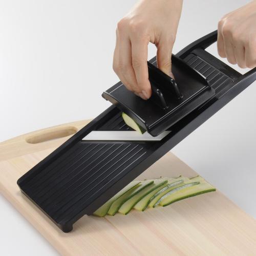 Stor mandolin med keramiskt blad, ställbar, Svart