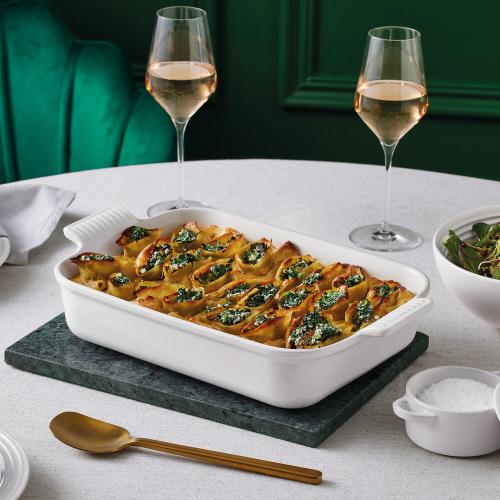 Heritage ugnsform rektangulär 32 cm vit