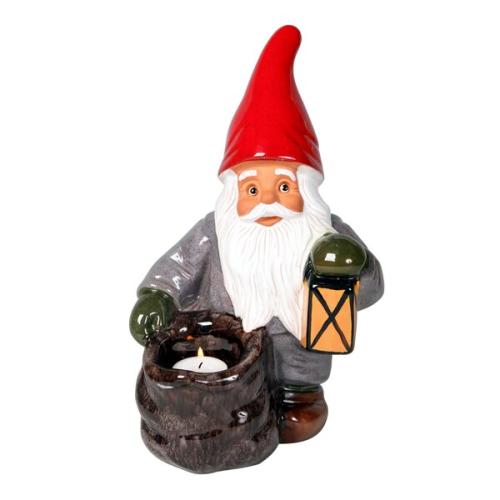 Tomte med lykta och säck 30 cm