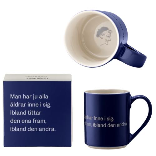 Mugg Blå Man har ju alla åldrar inne i sig 35 cl Blå