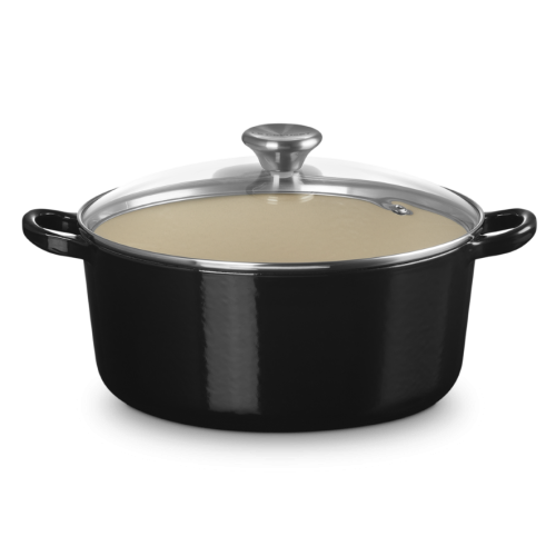 Classic Gjutjärnsgryta Rund Glaslock 4,2 L Svart