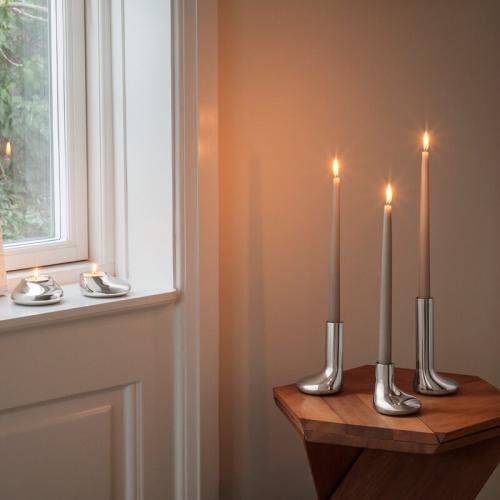 Mellow ljusstake 3-pack silver