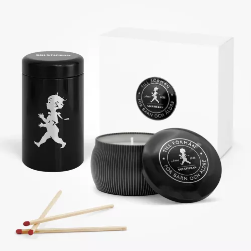 Presentförpackning Doftljus+Tändsticksrör Cederträ