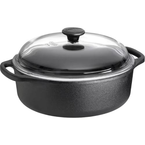 Gryta rund med glaslock 3 L