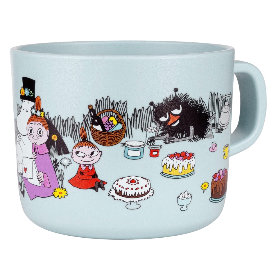 Mumin Picknick, Mugg med handtag, ljusblå