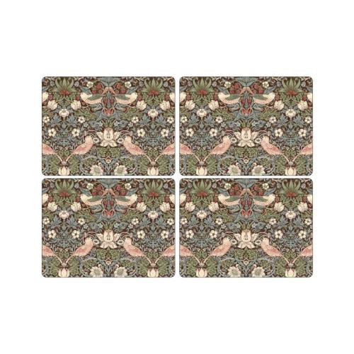 Strawberry Thief Tablett 30x40 cm 4-pack Brun