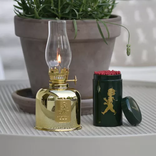 Oljelampa 20 cm Guld