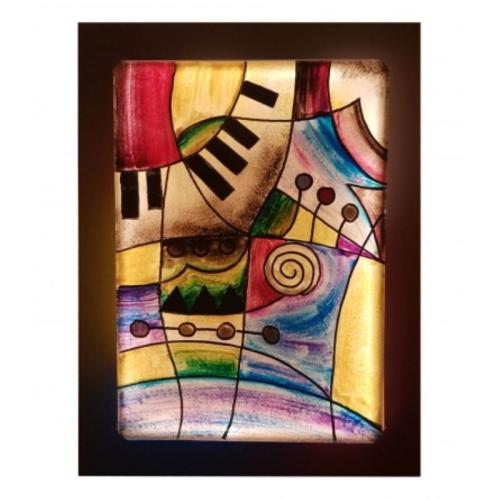 Glastavla & Belysning Piano, Stor