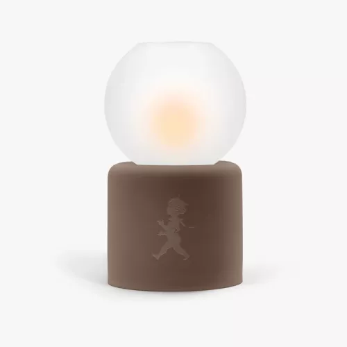 Globe värmeljuslykta 17 cm brun