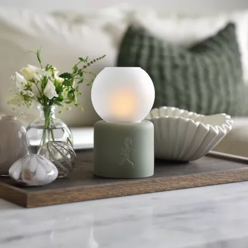 Globe värmeljuslykta 17 cm grön