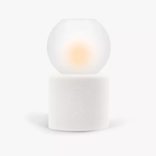 Globe värmeljuslykta 17 cm vit