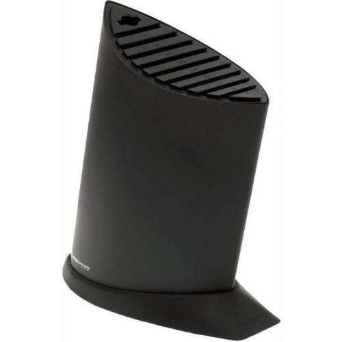 Global Knivblock för 9 knivar och skärpstål Svart