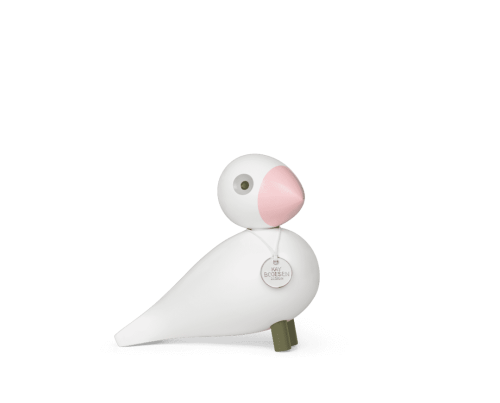 Sångfågel Love 15.5 cm Vit/Rosa