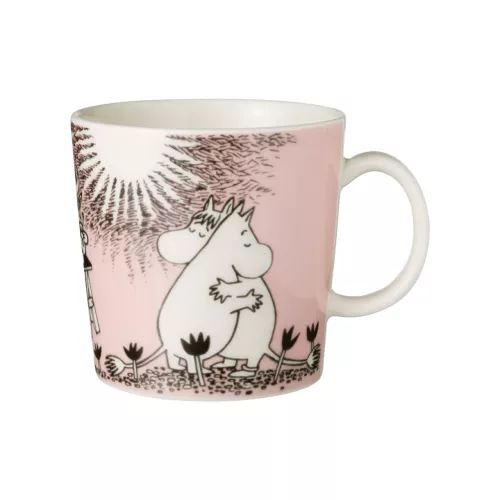 Muminmugg Kärlek Rosa