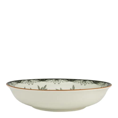 Ostindia Floris djup tallrik 22 cm grön