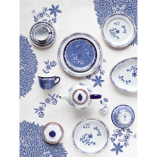 Ostindia Tallrik flat 18 cm blå