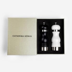 Salt och Pepparkvarn 2 pack 18 cm Svart-Vitt