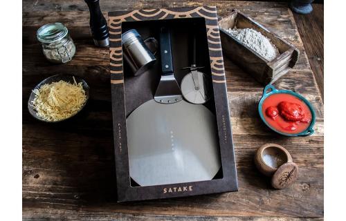 Pizza Set, Rostfritt stål, svart handtag