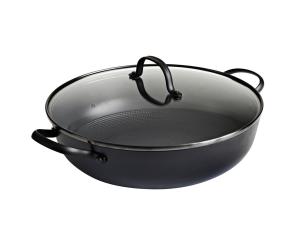 30 cm traktörpanna i lättviktsgjutjärn Honeycomb keramisk beläggning