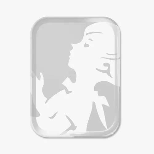 Bricka 27x20 cm Grå