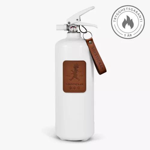 Solstickan Brandsläckare 2 kg Vit/Läder Mörkbrun