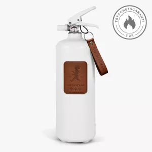 Solstickan Brandsläckare 2 kg Vit/Läder Mörkbrun