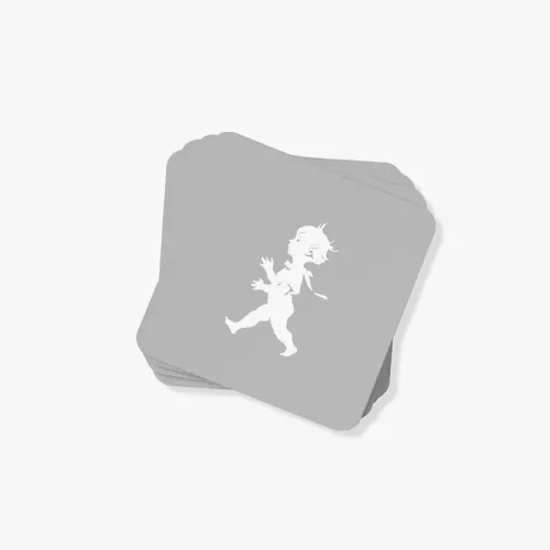 Glasunderlägg 10x10 cm 4-pack Grå