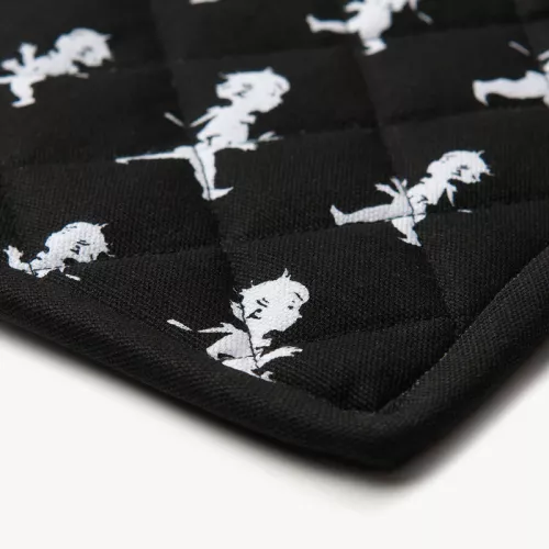 Grytlapp 22x22 cm Svart