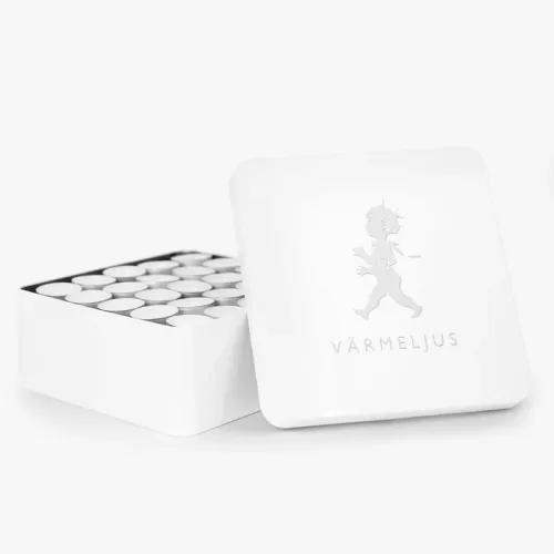 Värmeljuslåda för 100 ljus Vit blank