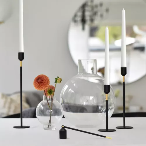 Three Stars Ljusstake L Svart