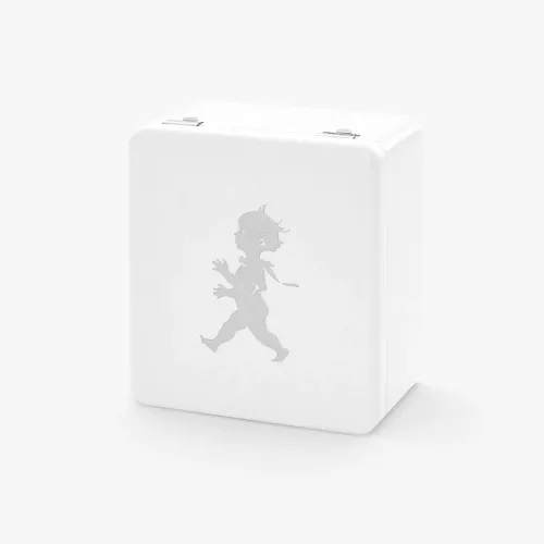 Burk för tepåsar 4 fack Vit Högblank