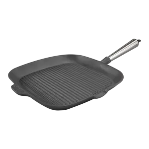 Gjutjärns Grillpanna 28x28 cm Stålhandtag