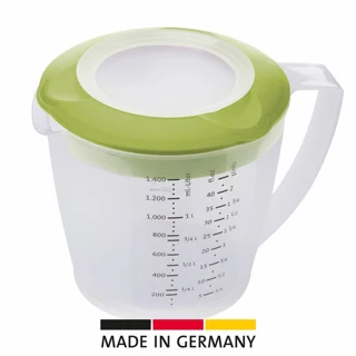 Visp- och måttkanna med lock 1,4L, grön
