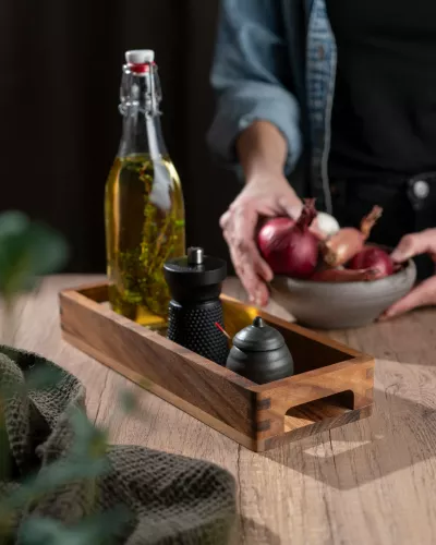 Serveringsbricka i akacia 32x12 cm