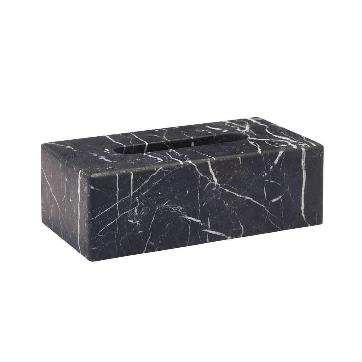 Aquanova Nero Tissue holder black of marble handcrafted