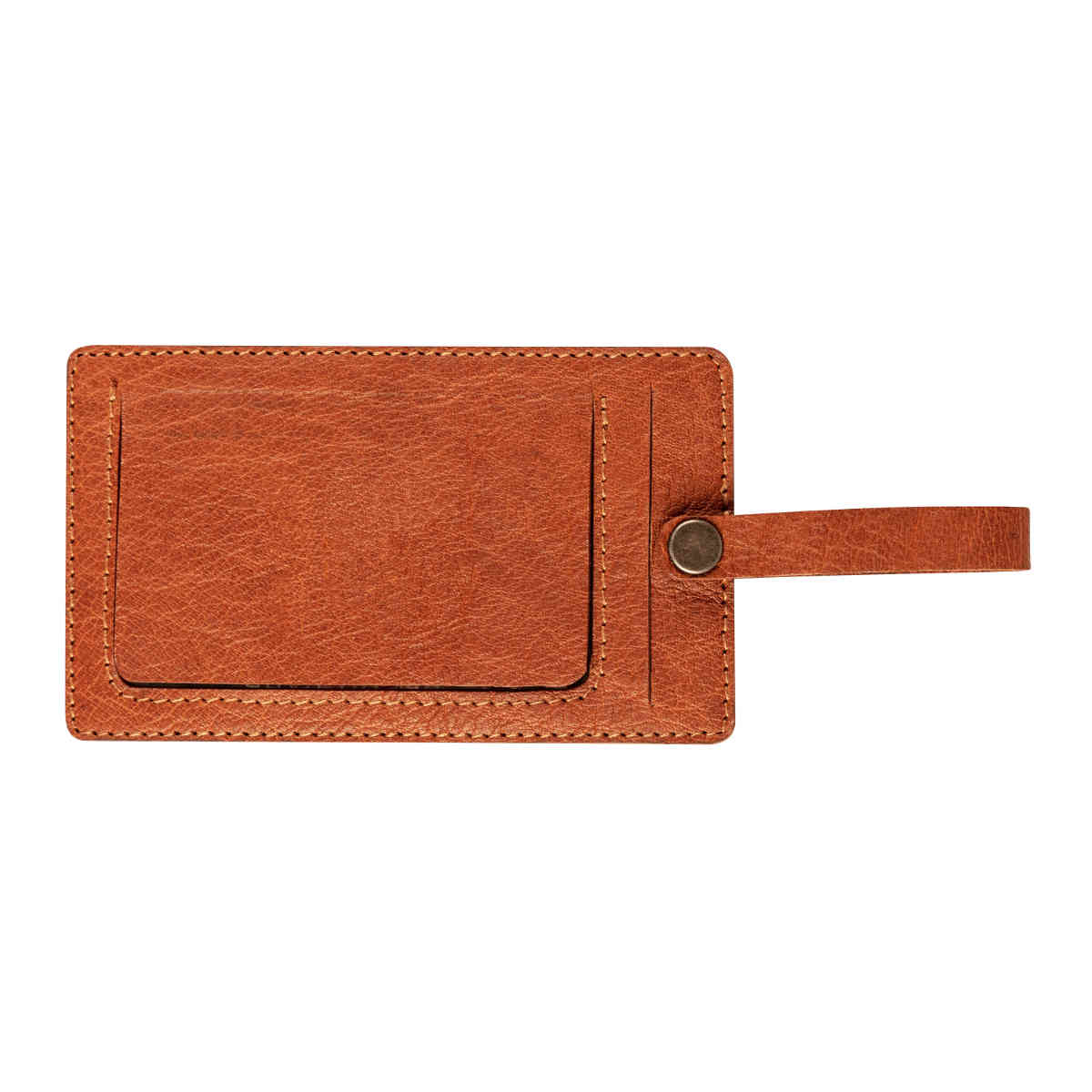 tan luggage tag