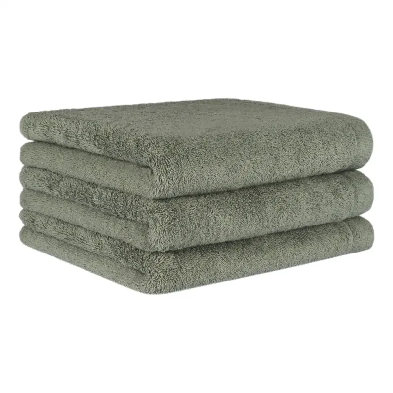 Cawö Lifestyle 100% cotton terry towel – olive green 7007-497